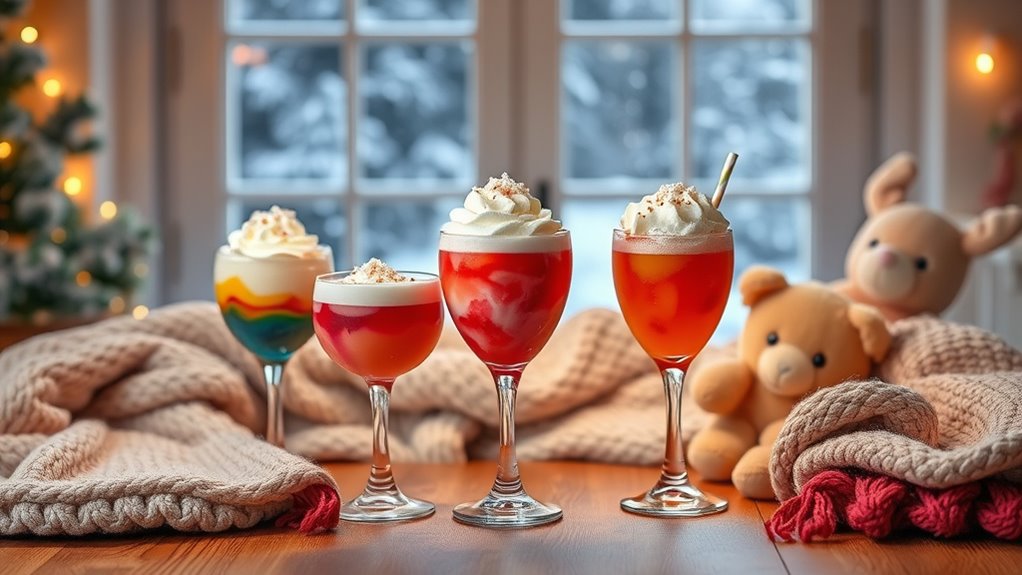 festive warm kid friendly drinks