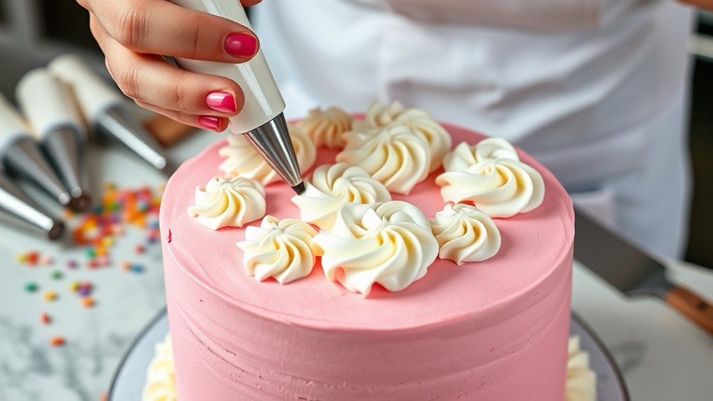 fondant smoothing and piping