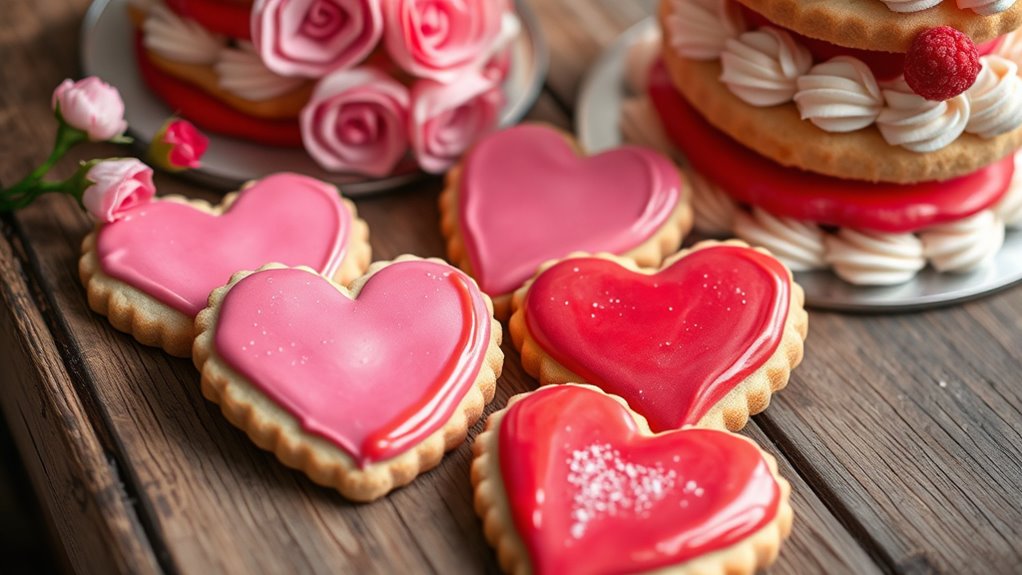 heart shaped valentine s baked goods