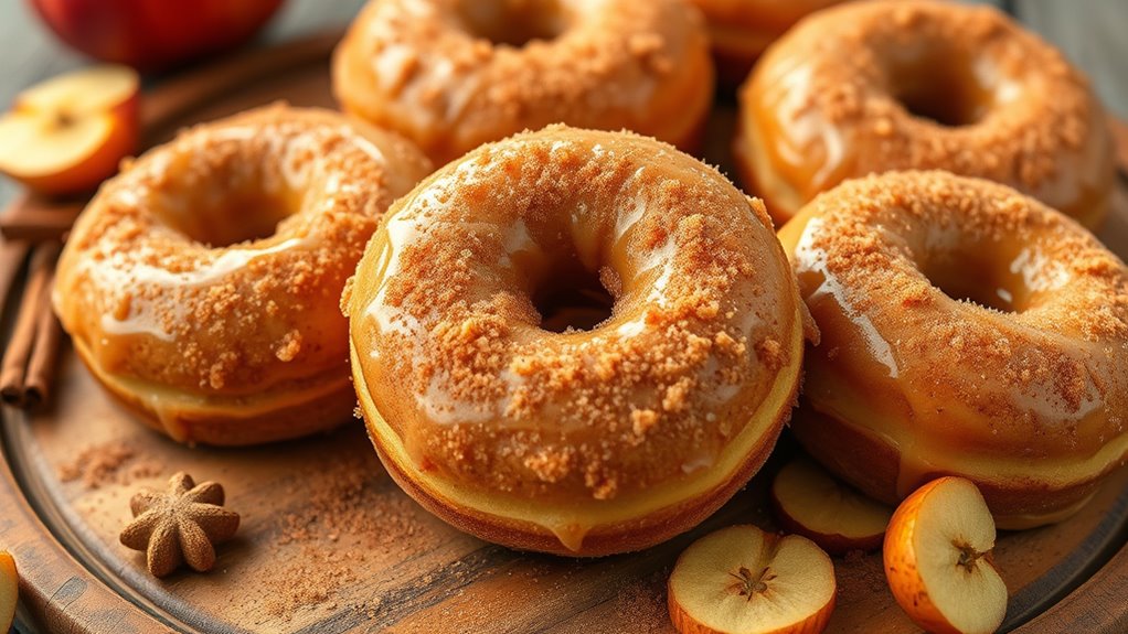 homemade fall apple donuts