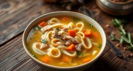 homemade hearty chicken soup