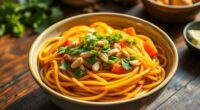 homemade indian chinese fusion noodles
