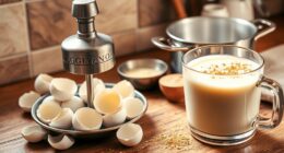 homemade safe eggnog preparation
