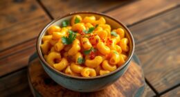 indian inspired cheesy pasta