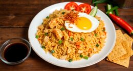 indonesian fried rice meal