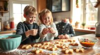 kids baking holiday treats