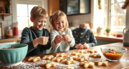 kids baking holiday treats