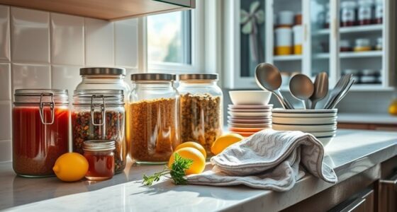 kitchen cleaning and organization