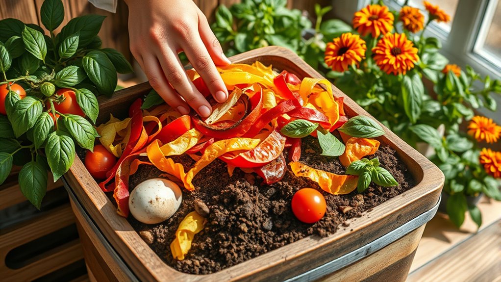 kitchen scraps composting tips