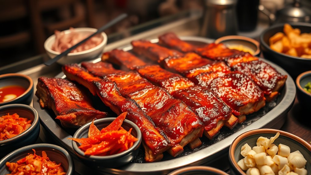 korean kimchi and bbq