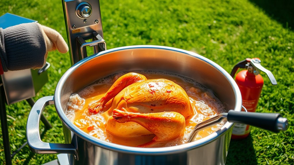 maintain safe frying temperature