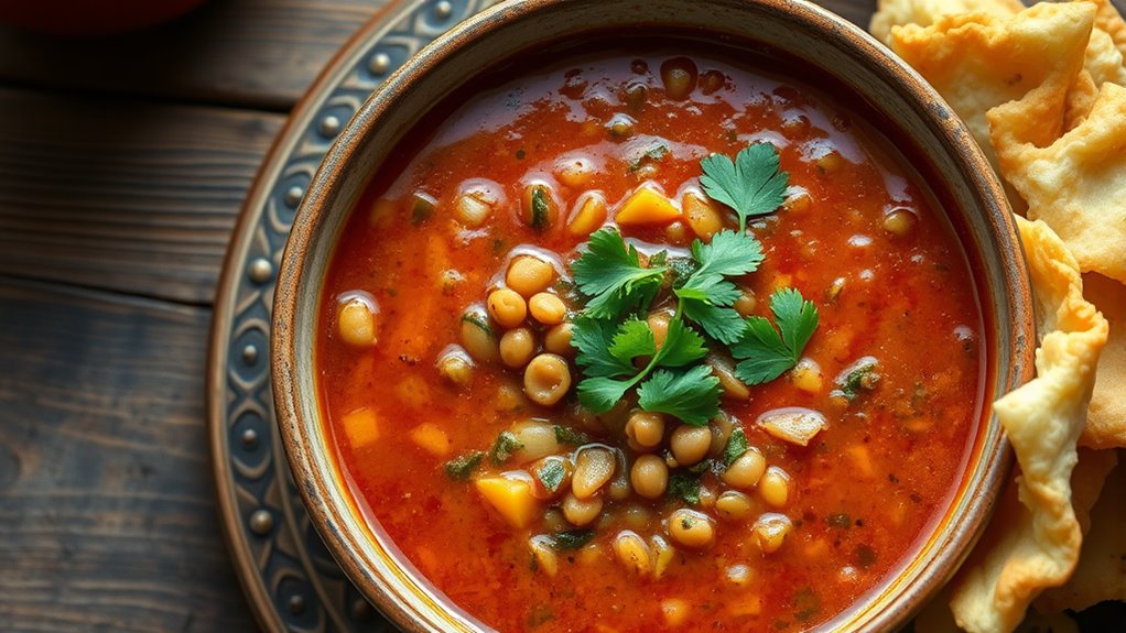 moroccan chickpea lentil soup