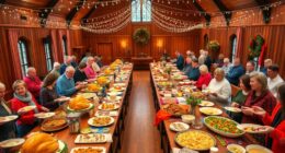 organize community holiday feast