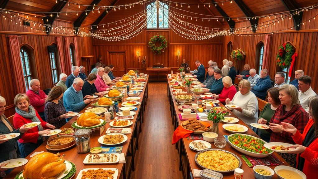 organize community holiday feast