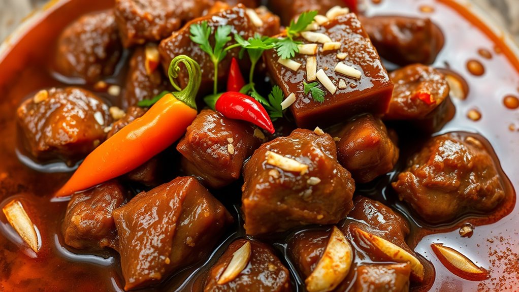 rich aromatic slow cooked beef