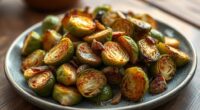 roasted brussels with garlic