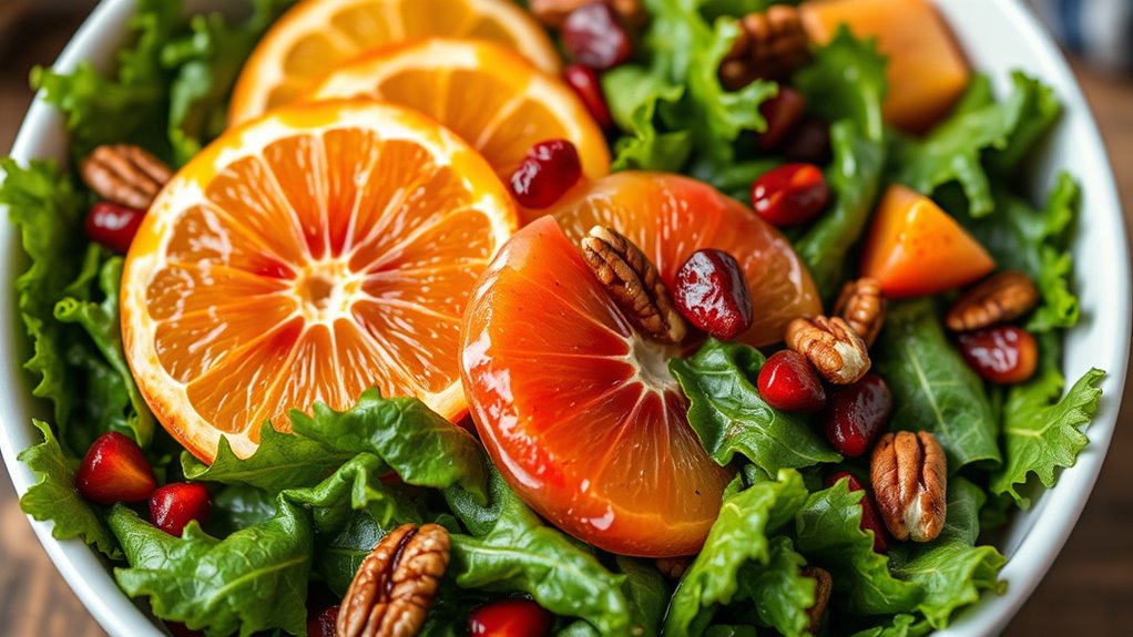 seasonal greens and dressings