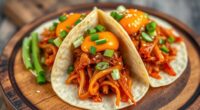 spicy kimchi taco fusion