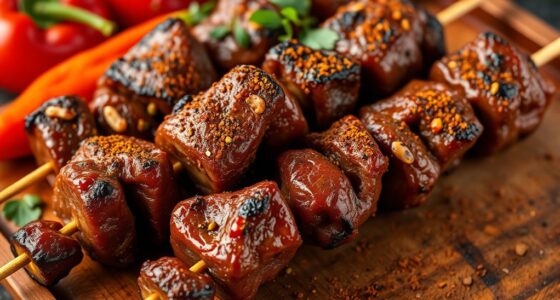 spicy nigerian beef skewers
