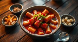 spicy rice cake street food