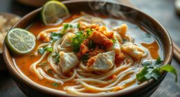 traditional burmese fish noodle soup