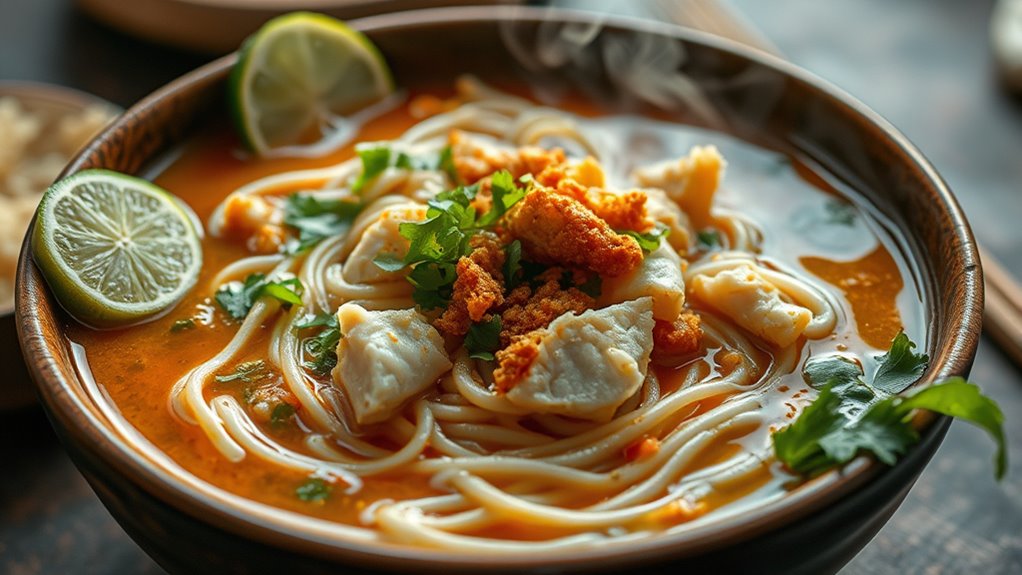 traditional burmese fish noodle soup
