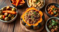 vegan thanksgiving stuffed squash