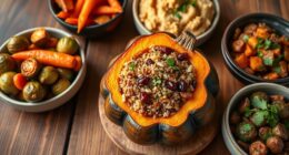 vegan thanksgiving stuffed squash