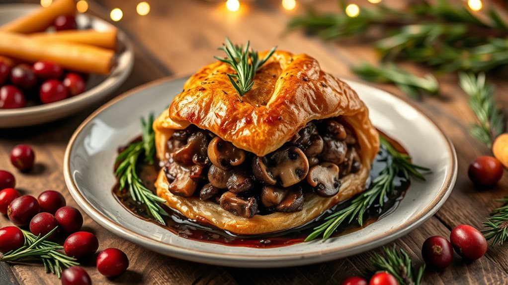 vegetarian mushroom wellington christmas