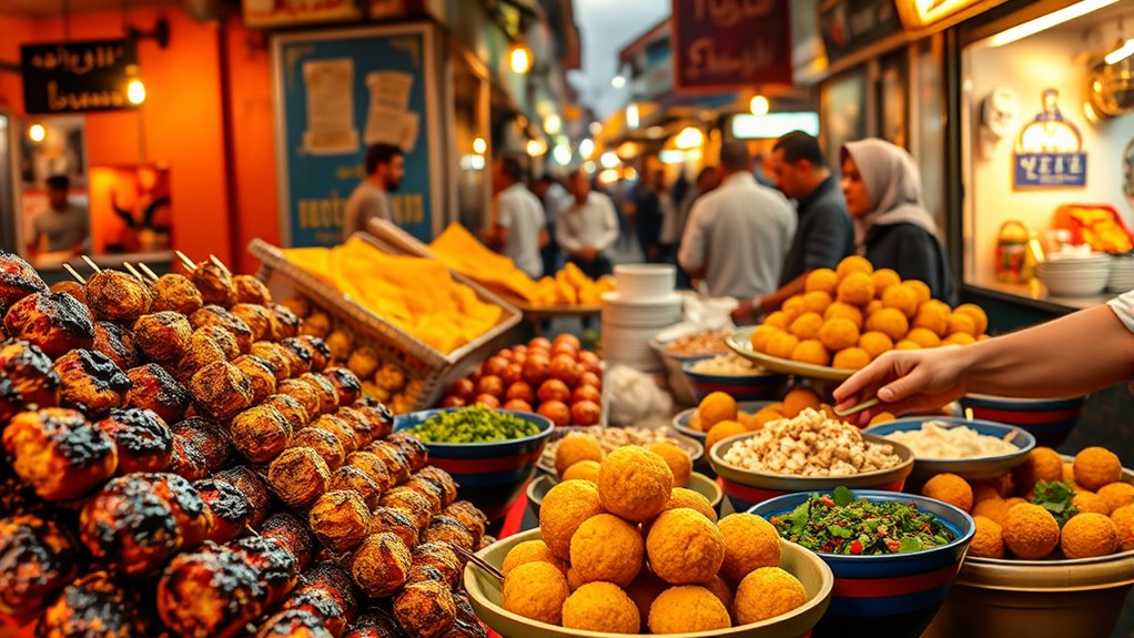 vibrant middle eastern street cuisine