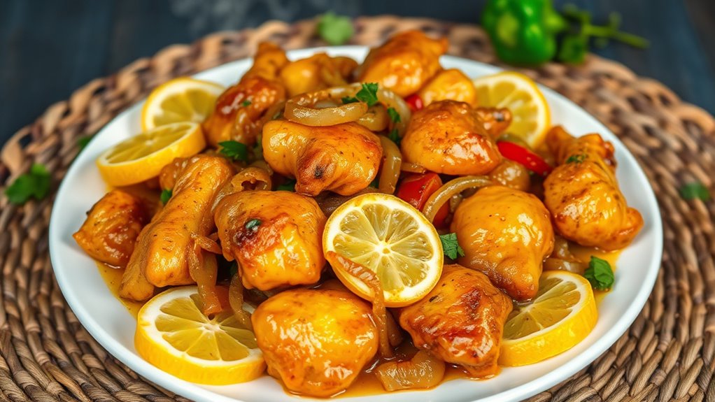 vibrant tangy senegalese chicken