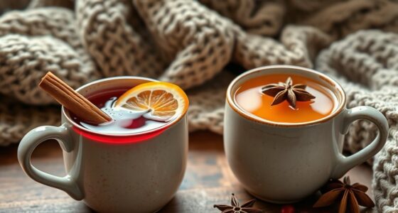 warm festive seasonal beverages