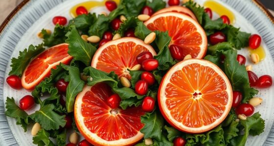 winter citrus kale salads