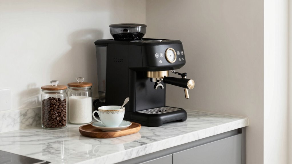 elegant compact coffee setup