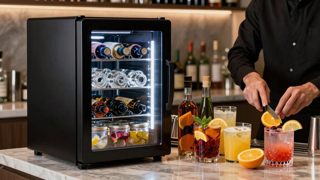 organized temperature controlled beverage station