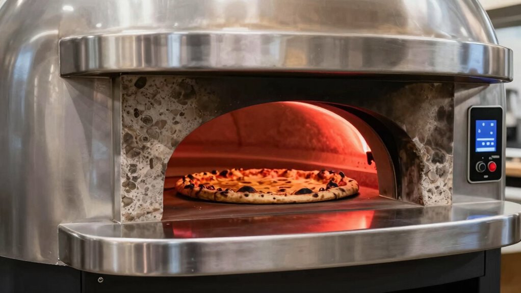 rotating stone oven heat