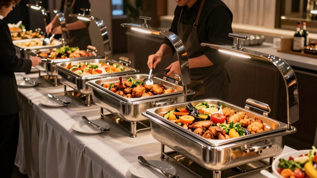efficient elegant buffet setup