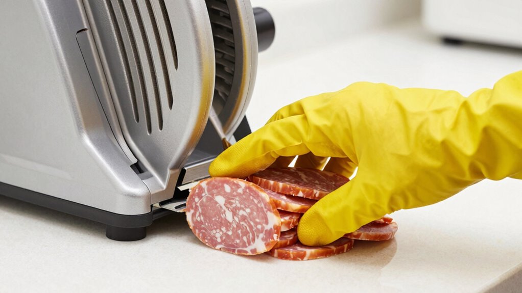 keep fingers away from blades