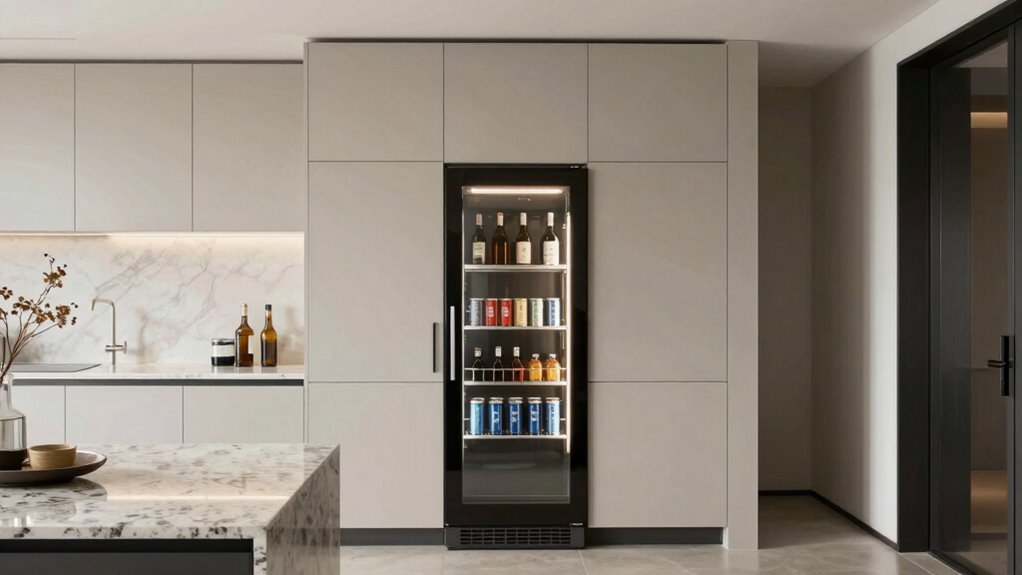 optimal beverage fridge placement