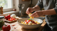 Gnocchi Estivi Con Mozzarella, Peperoni E Pancetta