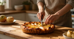 French Apple Skillet Custard Cake