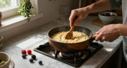 Orzotto Al Formaggio, Speck E Frutti Di Bosco