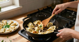 Skillet Pierogi With Mushrooms